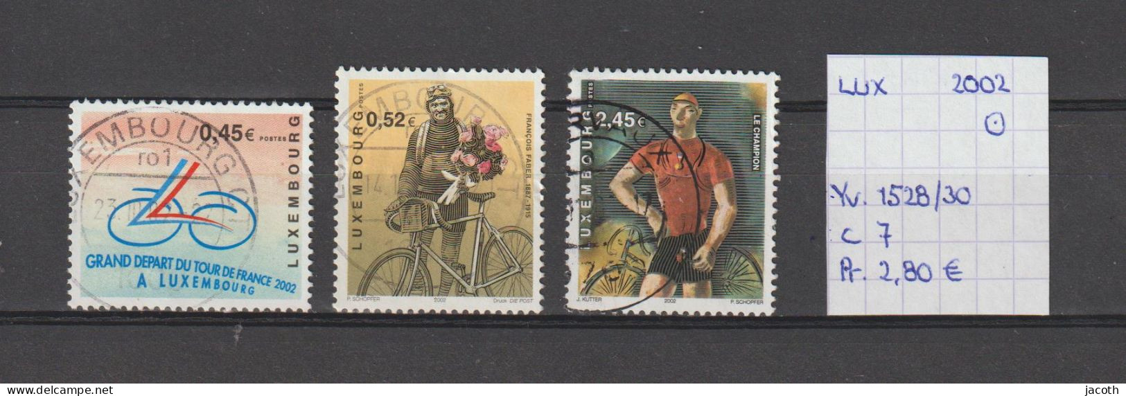 (TJ) Luxembourg 2002 - YT 1528/30 (gest./obl./used) - Used Stamps