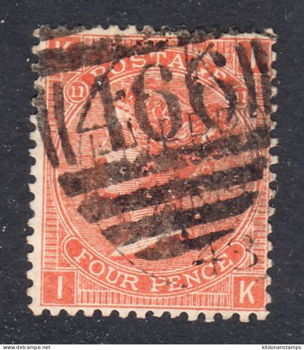 1865-67 Great Britain, Cancelled, Plate 11, Wmk 17, Sc# ,SG 94 - Used Stamps