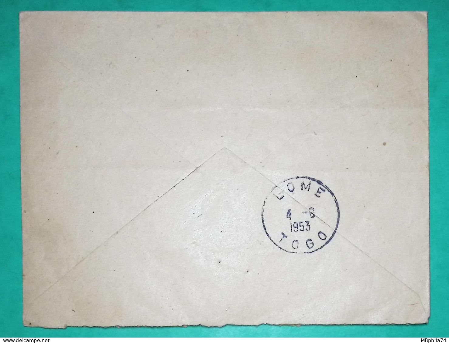 LETTRE PAR AVION LAMA KAR TOGO POUR LYON FRANCE 1953 COVER - Cartas & Documentos