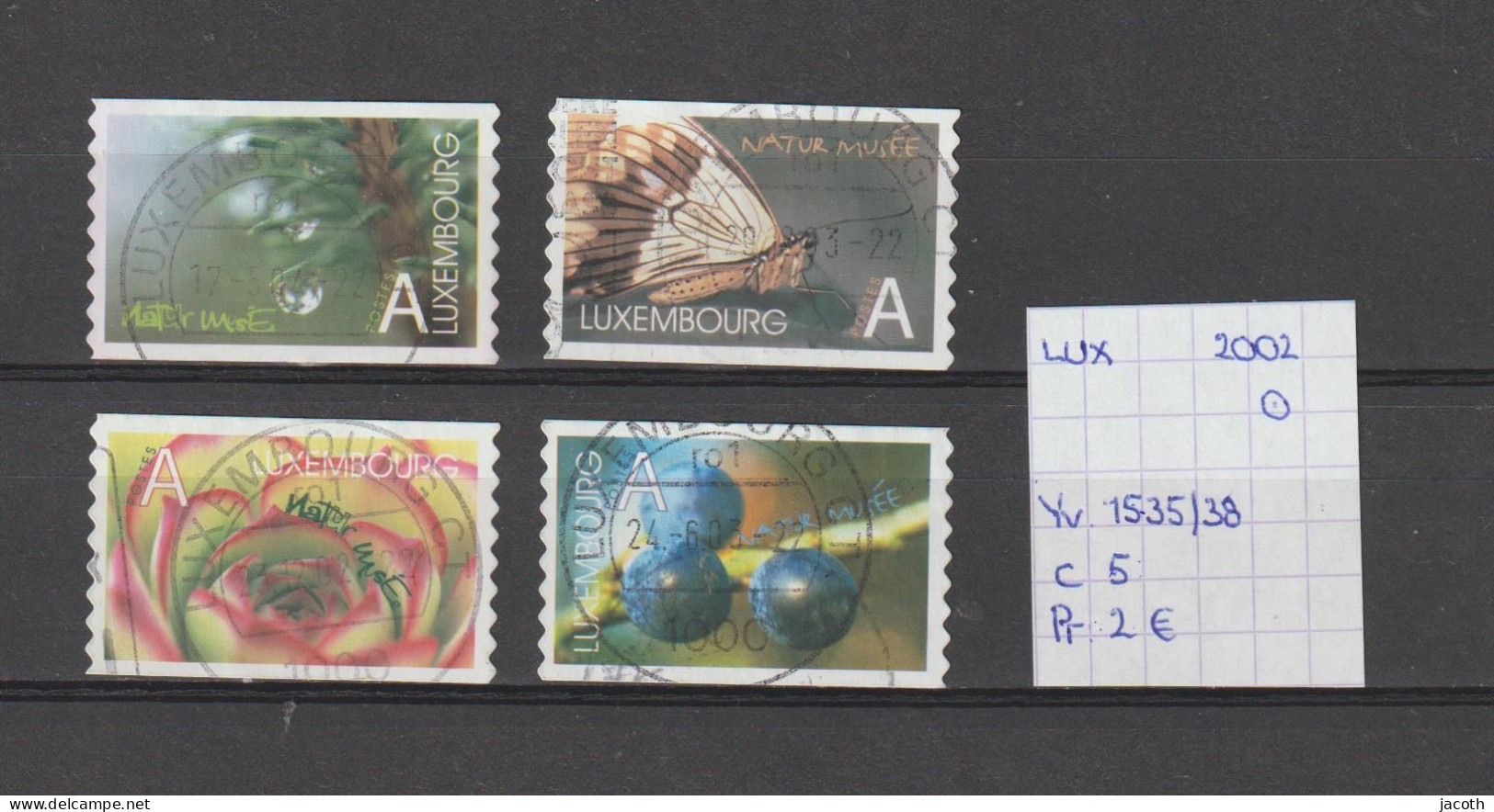 (TJ) Luxembourg 2002 - YT 1535/38 (gest./obl./used) - Usados