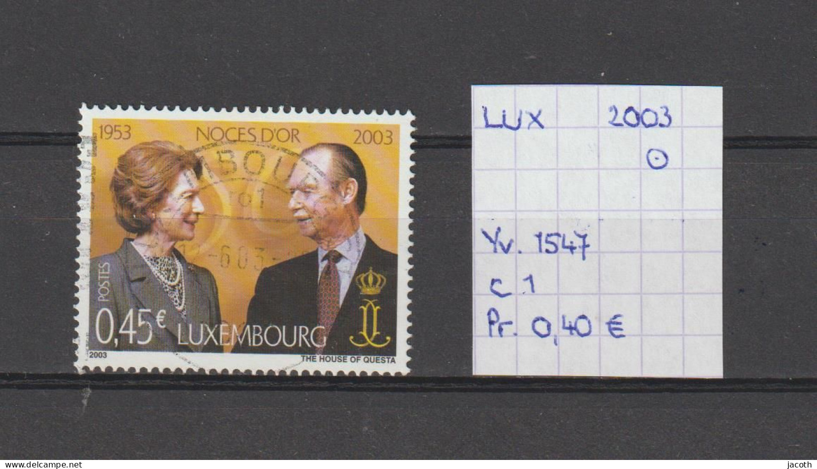 (TJ) Luxembourg 2003 - YT 1547 (gest./obl./used) - Used Stamps