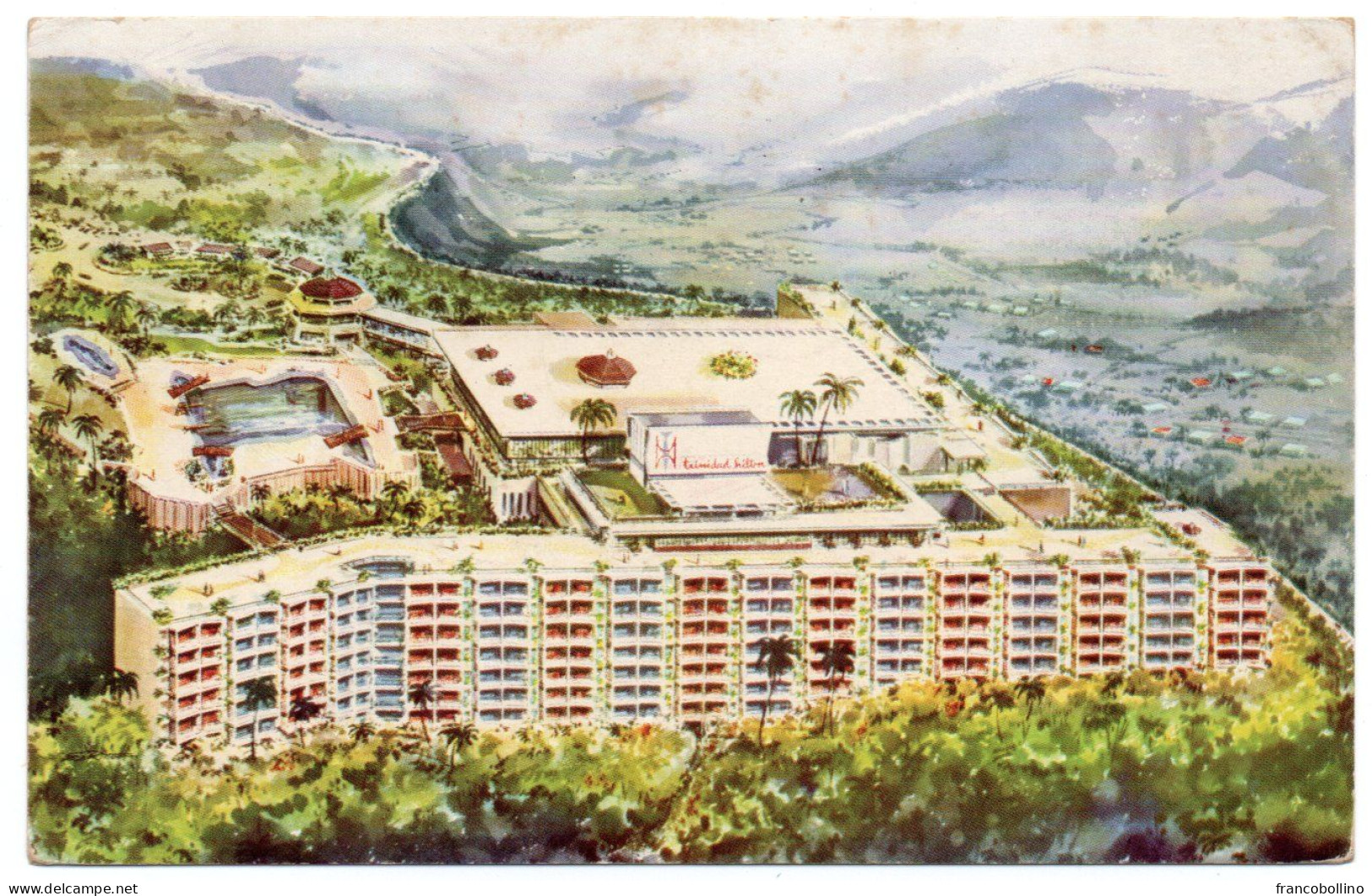 TRINIDAD & TOBAGO - WEST INDIES - TRINIDAD HILTON PORT OF SPAIN,TRINIDAD / HOTEL / WITH ANTIGUA STAMPS 1963 - Trinidad