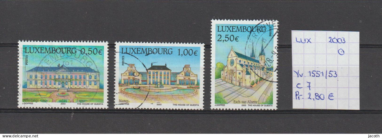 (TJ) Luxembourg 2003 - YT 1551/53 (gest./obl./used) - Oblitérés