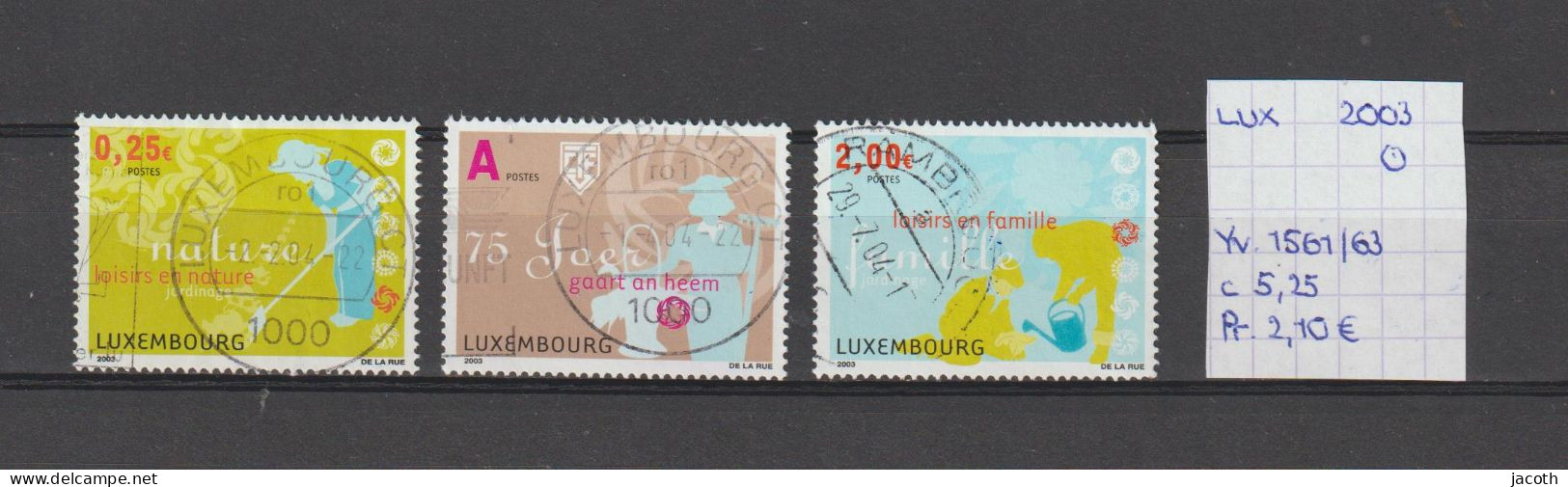 (TJ) Luxembourg 2003 - YT 1561/63 (gest./obl./used) - Used Stamps