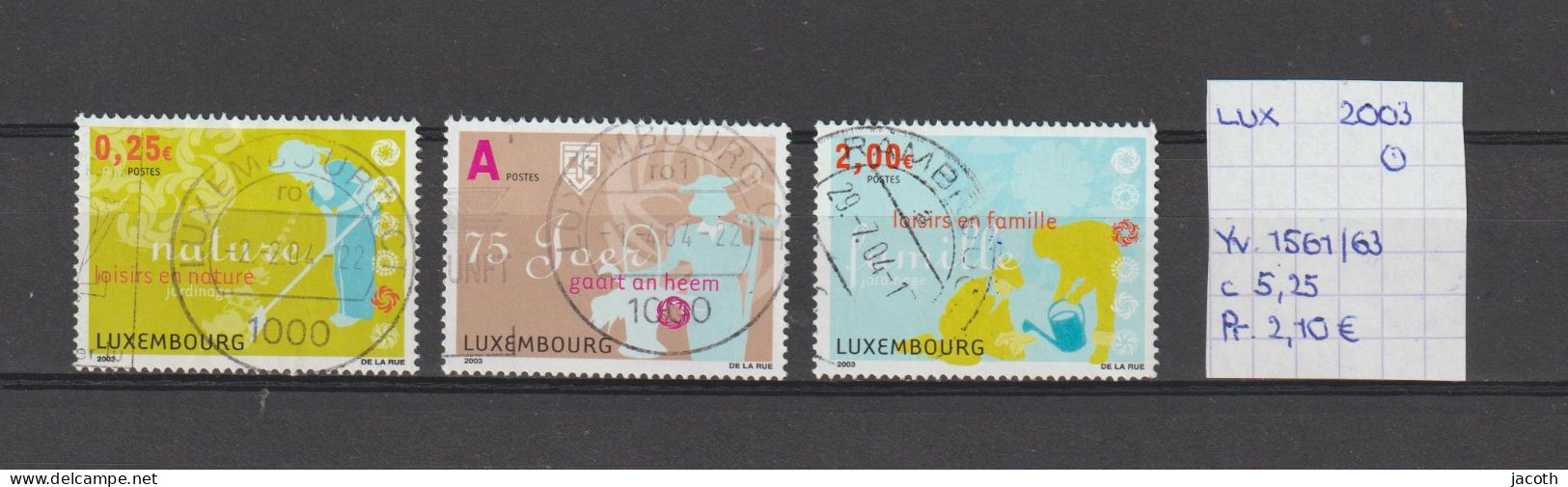 (TJ) Luxembourg 2003 - YT 1561/63 (gest./obl./used) - Oblitérés