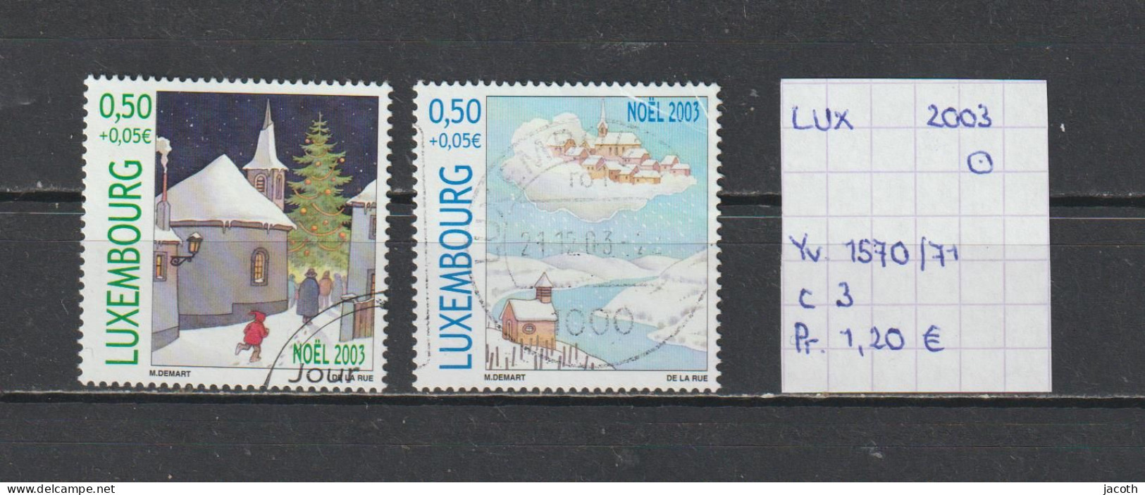 (TJ) Luxembourg 2003 - YT 1570/71 (gest./obl./used) - Usados