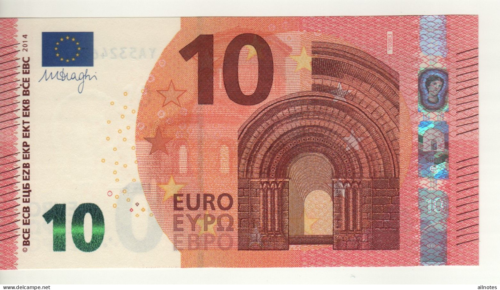 10 EURO   "Greece"   DRAGHI    Y 008 I3     YA5324636717  /  FDS - UNC - 10 Euro