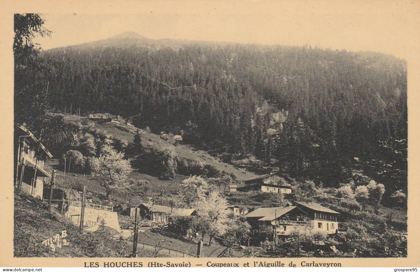 LES HOUCHES COUPEAUX ET L'AIGUILLE DE CARLAVEYRON RARE - Les Houches