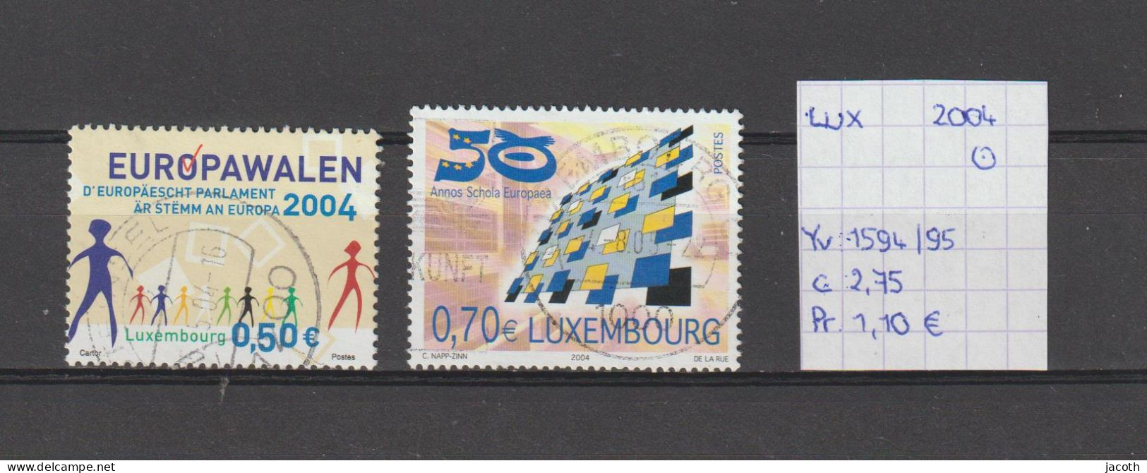 (TJ) Luxembourg 2004 - YT 1594/95 (gest./obl./used) - Oblitérés