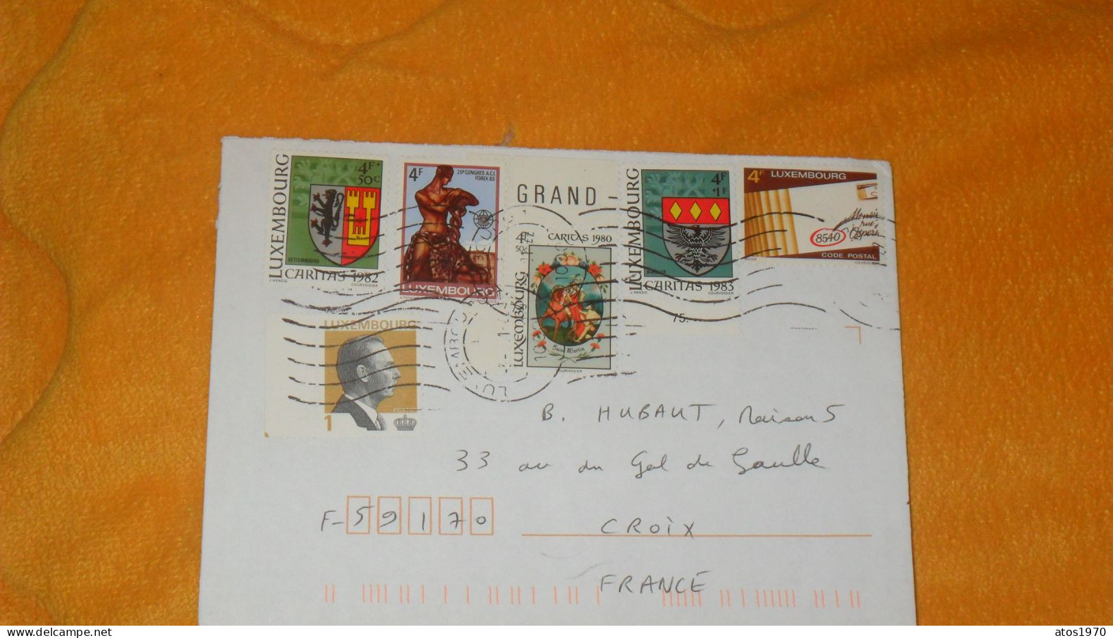 ENVELOPPE DE 2001../ CACHETS LUXEMBOURG...POUR CROIX FRANCE + TIMBRES X6 - Lettres & Documents