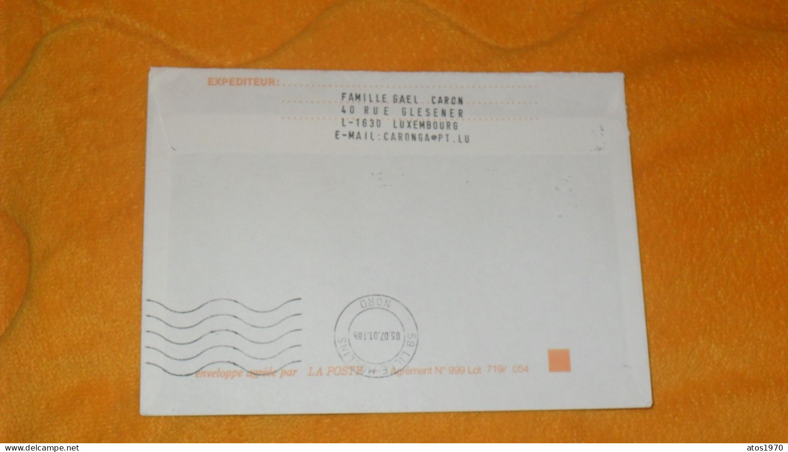 ENVELOPPE DE 2001../ CACHETS LUXEMBOURG...POUR CROIX FRANCE + TIMBRES X6 - Briefe U. Dokumente