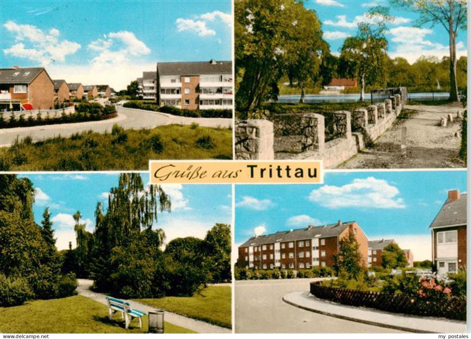 73871878 Trittau Wohnsiedlung Hochhaeuser Parkanlagen Trittau - Trittau