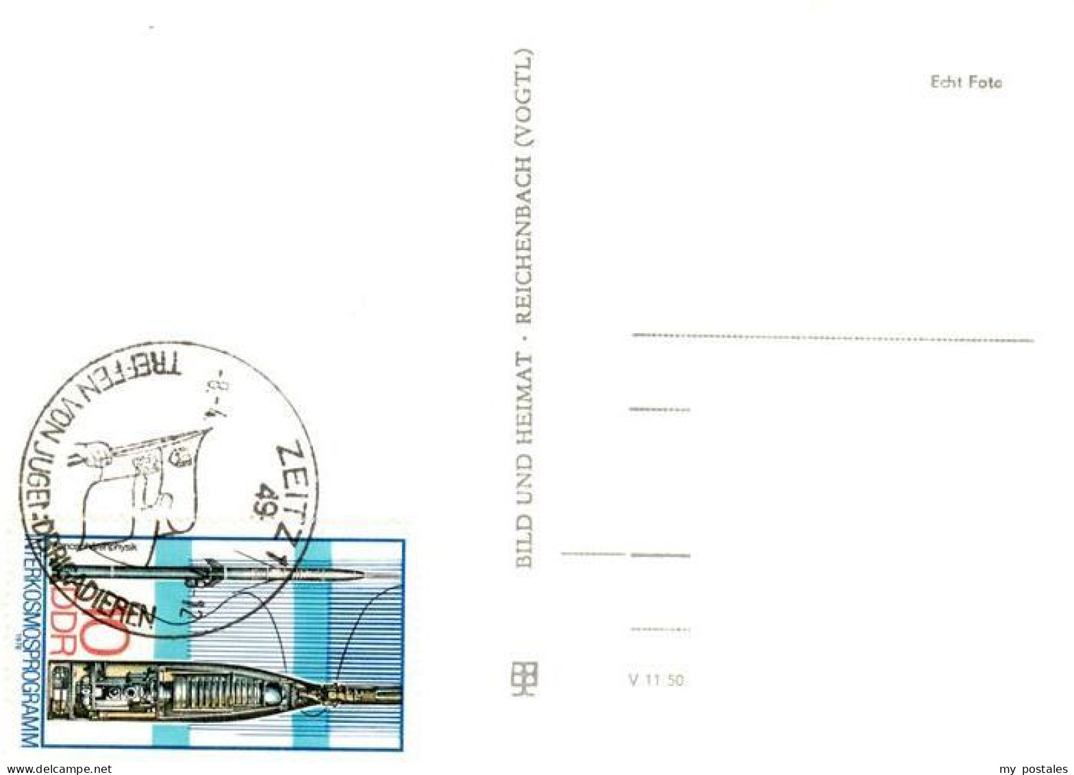 73871676 Zeitz Leninstrasse Blick Vom Zwillings Wohnhochhaus Blick Zum Rathaus W - Zeitz