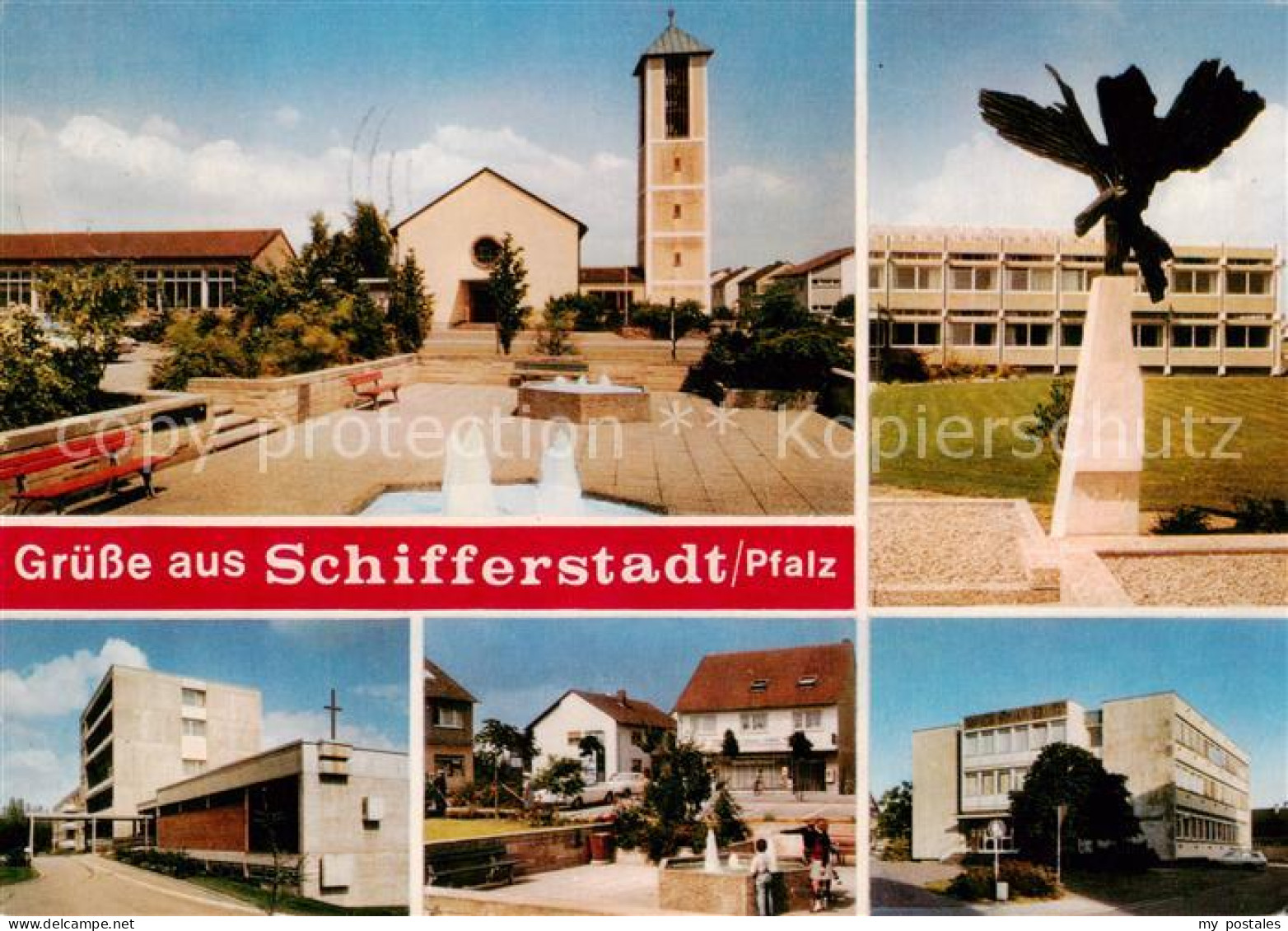73804315 Schifferstadt Ev Gemeindezentrum Real Schule Altersheim Konrad Adenauer - Schifferstadt