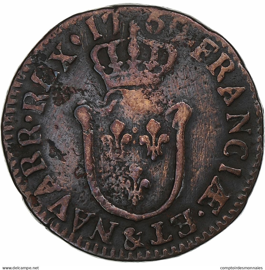 France, Louis XV, 1/2 Sol D'Aix, 1769, Aix, Cuivre, TB, Gadoury:274 - 1715-1774 Luigi XV Il Beneamato