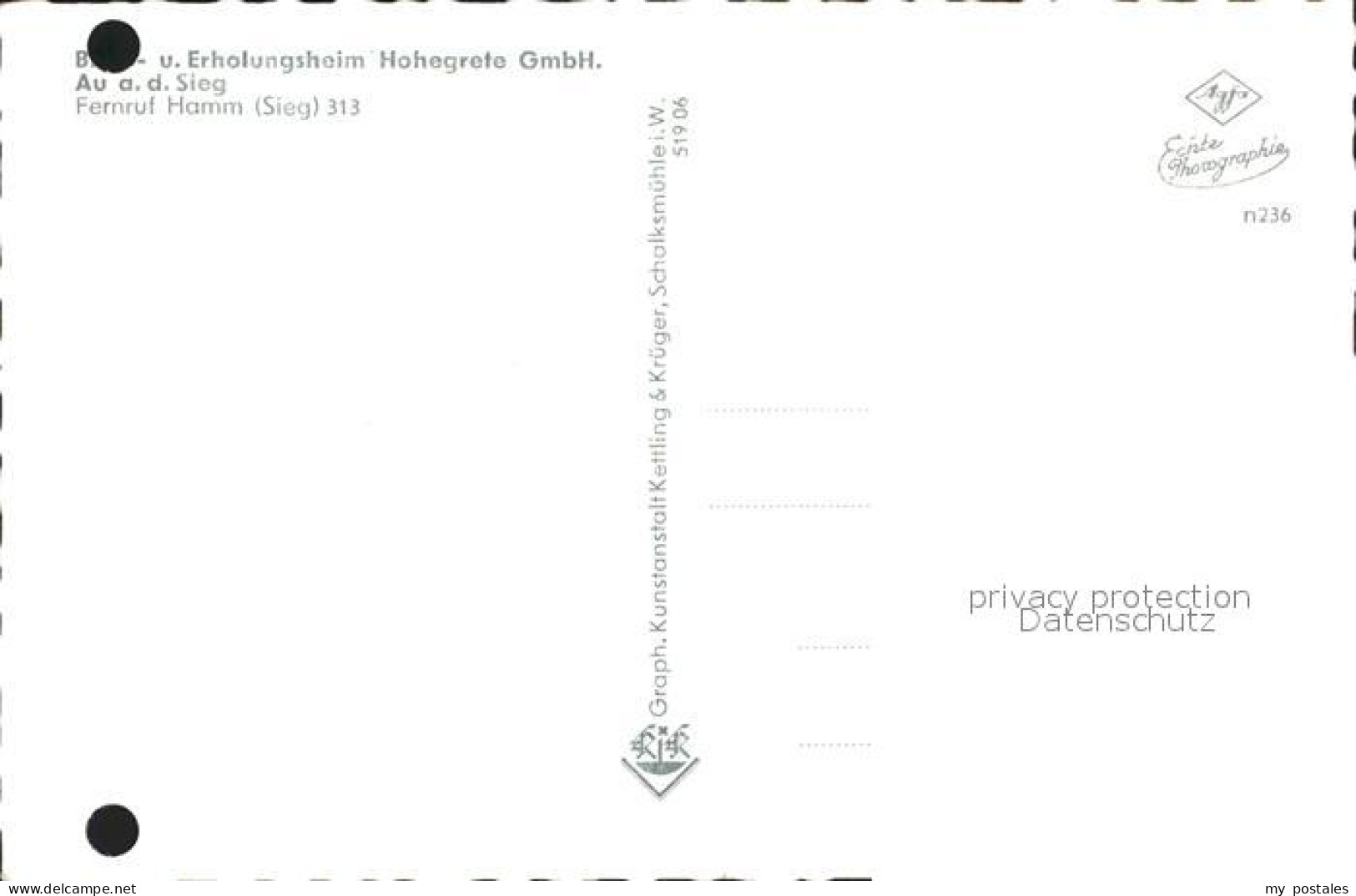 72081298 Au Siegkreis Erholungsheim Hohegrete GmbH Au Siegkreis - Windeck