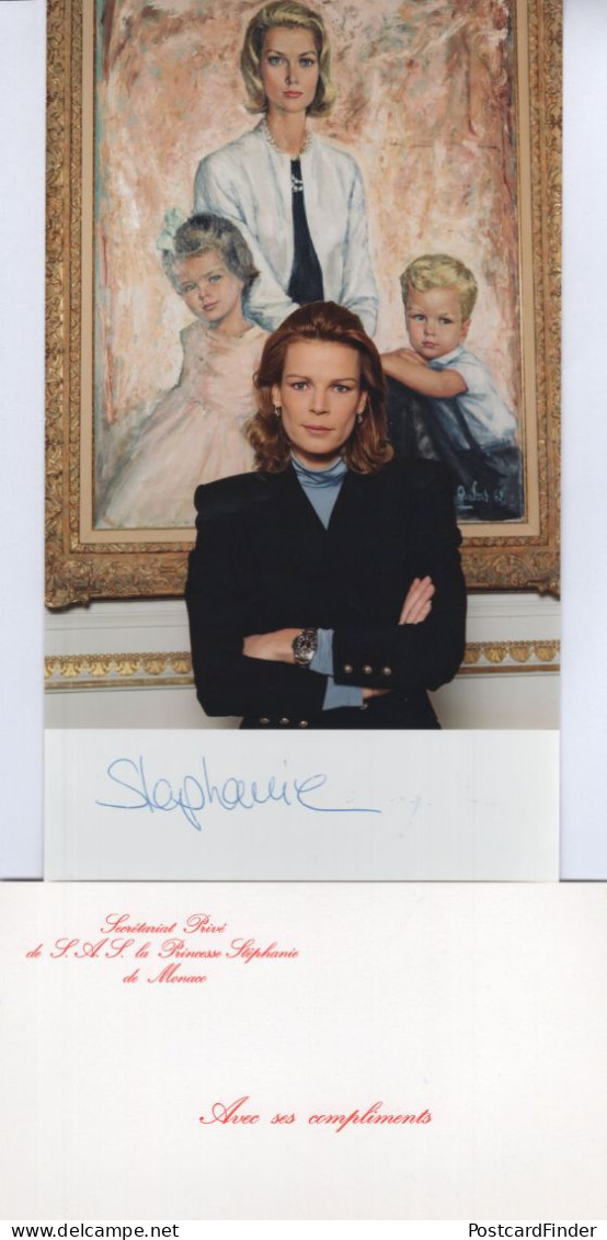 Princess Stephanie Of Monaco Large Hand Signed Photo & Headed Paper - Personaggi Storici