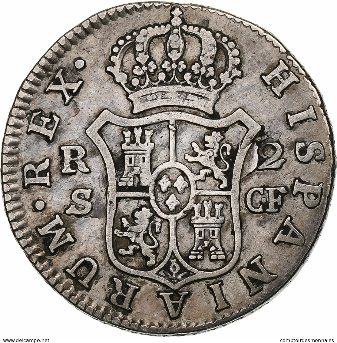 Espagne, Charles III, 2 Reales, 1774, Séville, Argent, TB+, KM:412.2 - First Minting