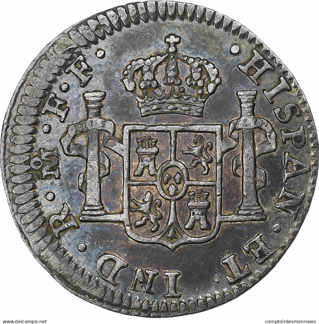 Mexique, Charles III, 1/2 Réal, 1781, Mexico City, Argent, SUP, KM:69.2 - Primeras Acuñaciones