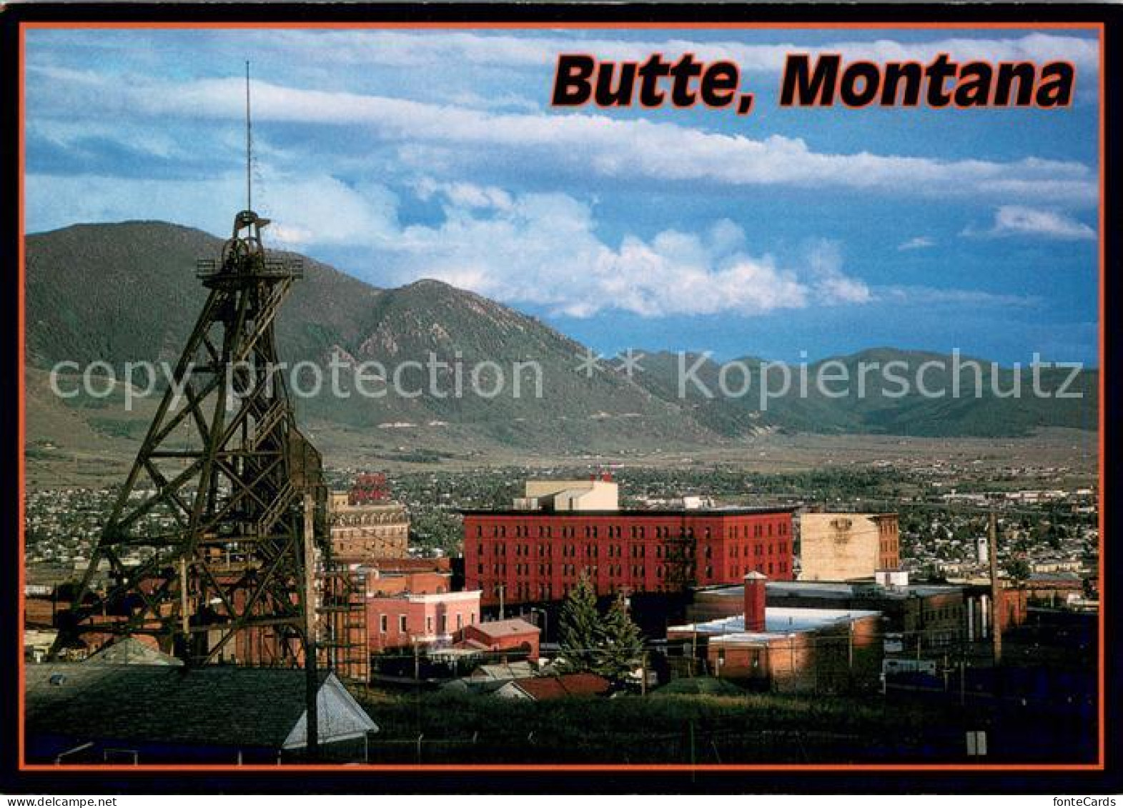 73713557 Butte_Montana A Gallows Frame Mine Elevator Tower - Autres & Non Classés