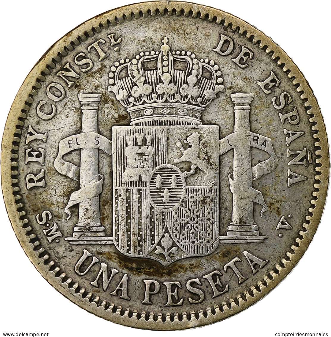 Espagne, Alfonso XIII, Peseta, 1904, Madrid, Argent, TB, KM:721 - Erstausgaben
