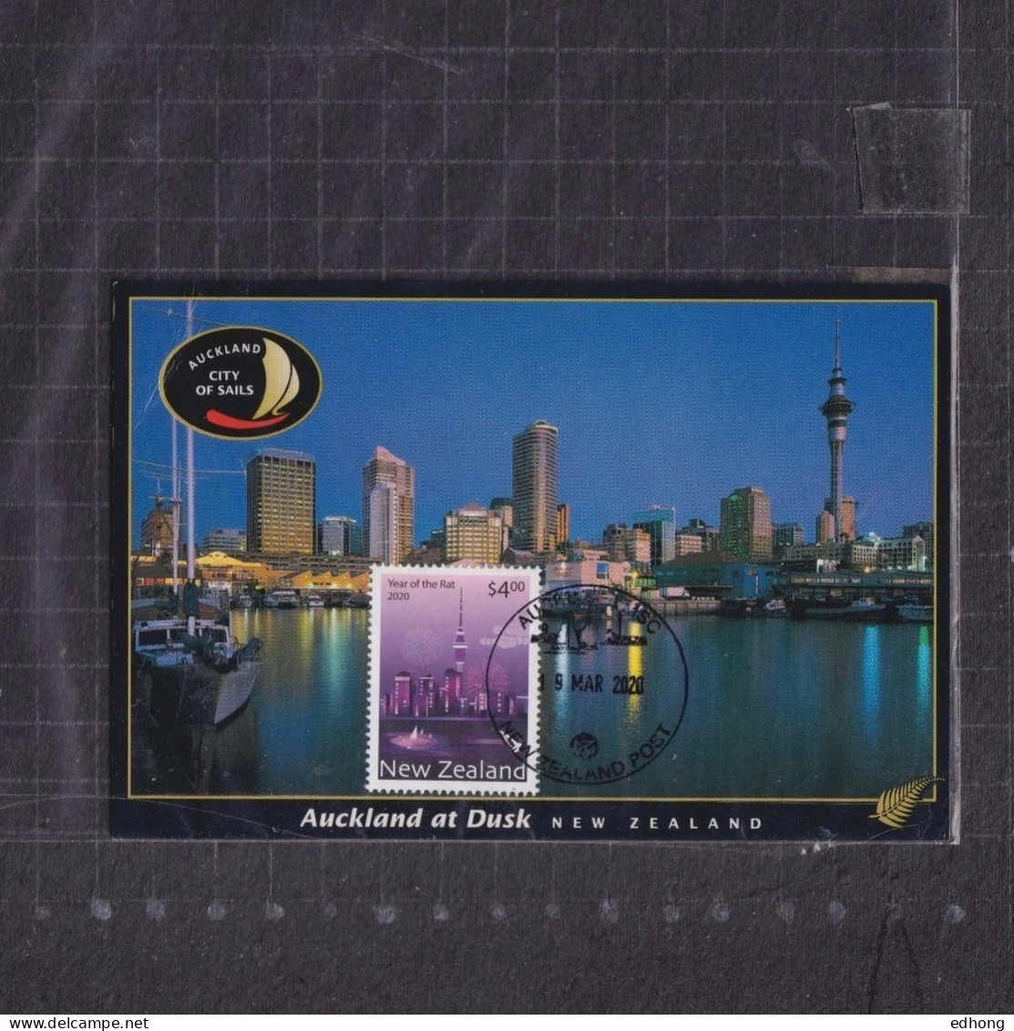 [Carte Maximum / Maximum Card /  Maximumkarte] New Zealand 2020 | Auckland At Dusk, Auckland Pictorial Datestamp - Covers & Documents