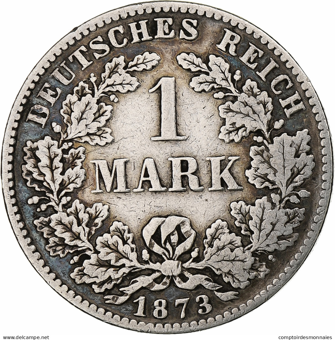 Empire Allemand, Wilhelm I, Mark, 1873, Munich, Argent, TB+, KM:7 - 1 Mark