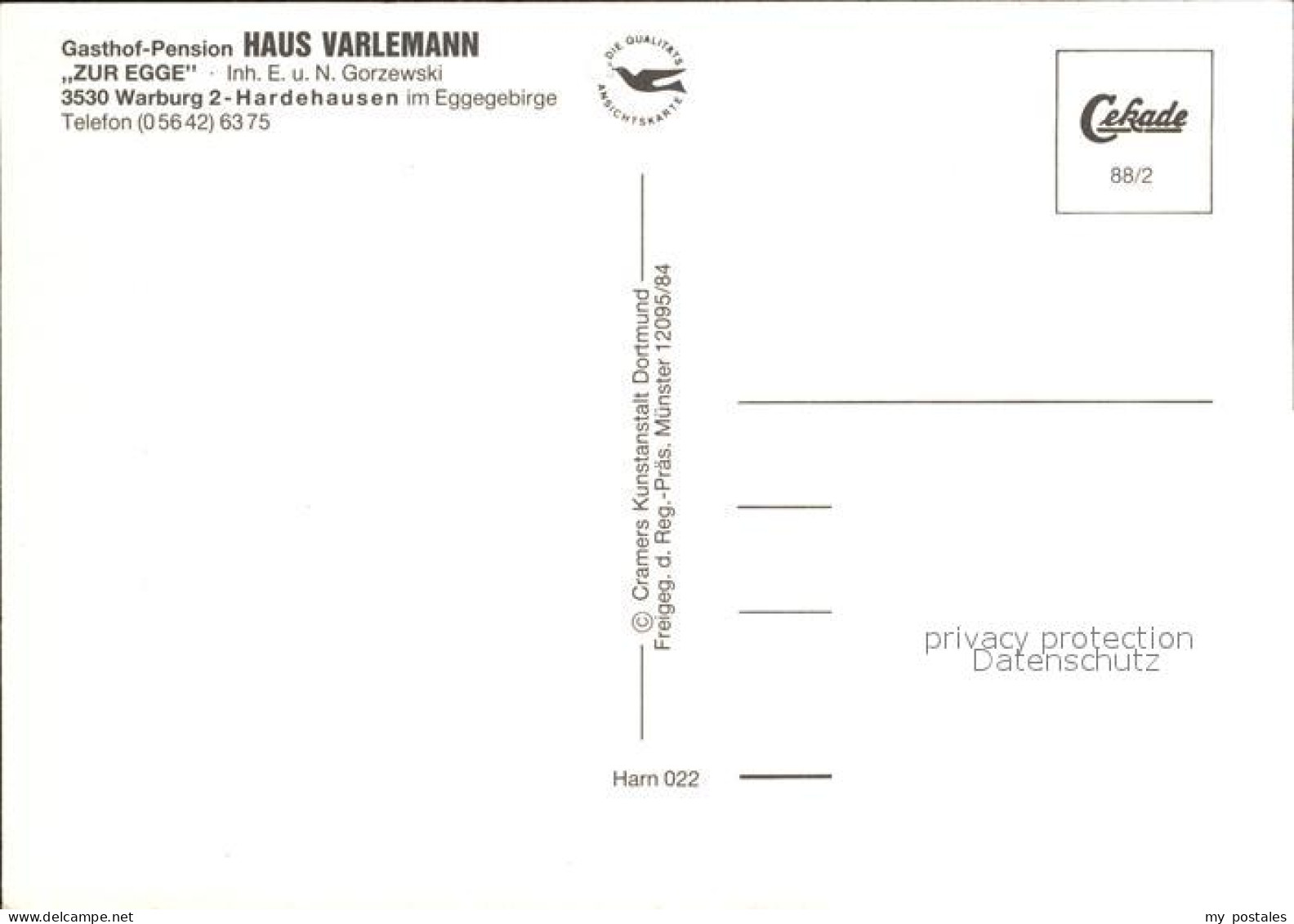 72067116 Hardehausen Gasthof Pension Haus Varlemann Fliegeraufnahme Hardehausen - Warburg