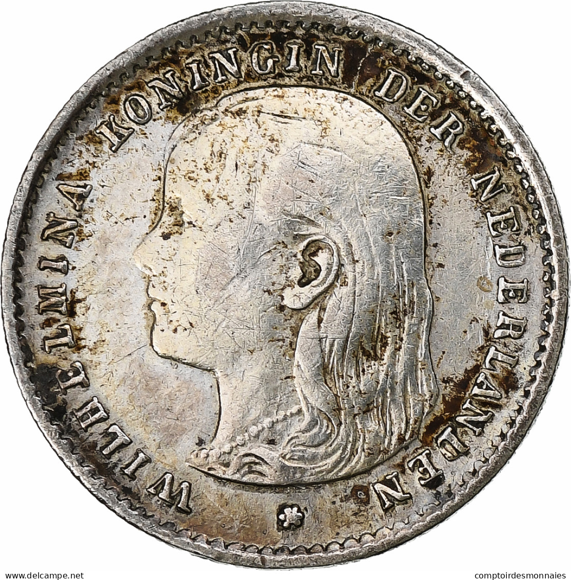 Pays-Bas, Wilhelmina I, 10 Cents, 1897, Argent, TB+, KM:116 - 10 Cent
