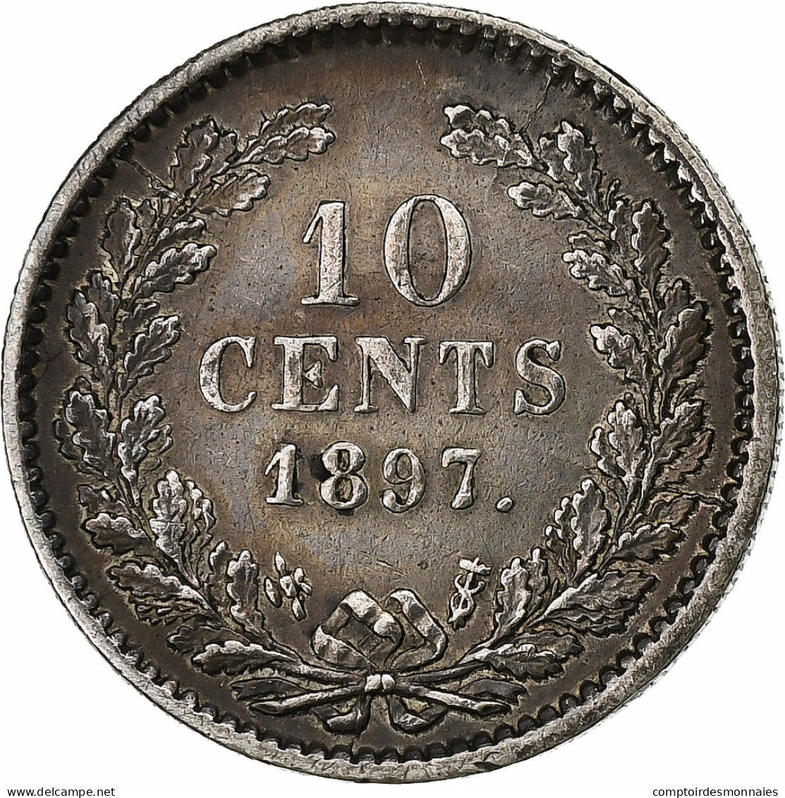 Pays-Bas, Wilhelmina I, 10 Cents, 1897, Argent, TB+, KM:116 - 10 Cent