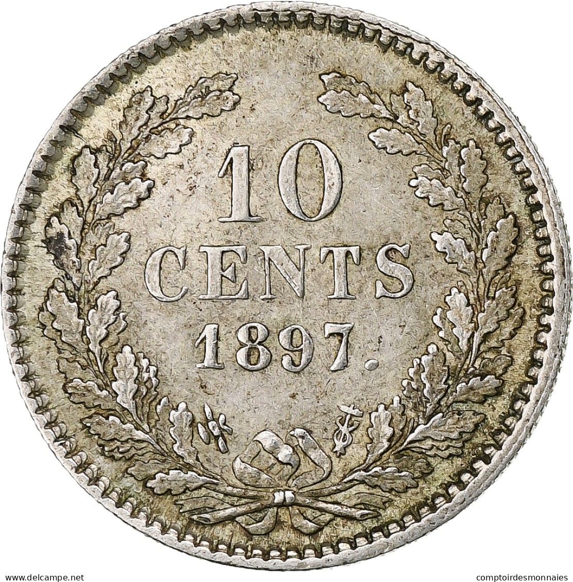 Pays-Bas, Wilhelmina I, 10 Cents, 1897, Argent, TB+, KM:116 - 10 Cent