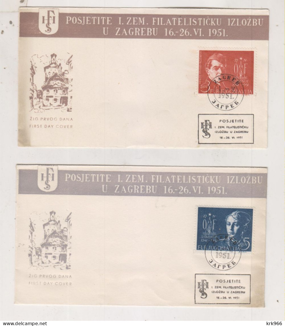YUGOSLAVIA,1951 ZAGREB ZEFIZ Covers - Storia Postale