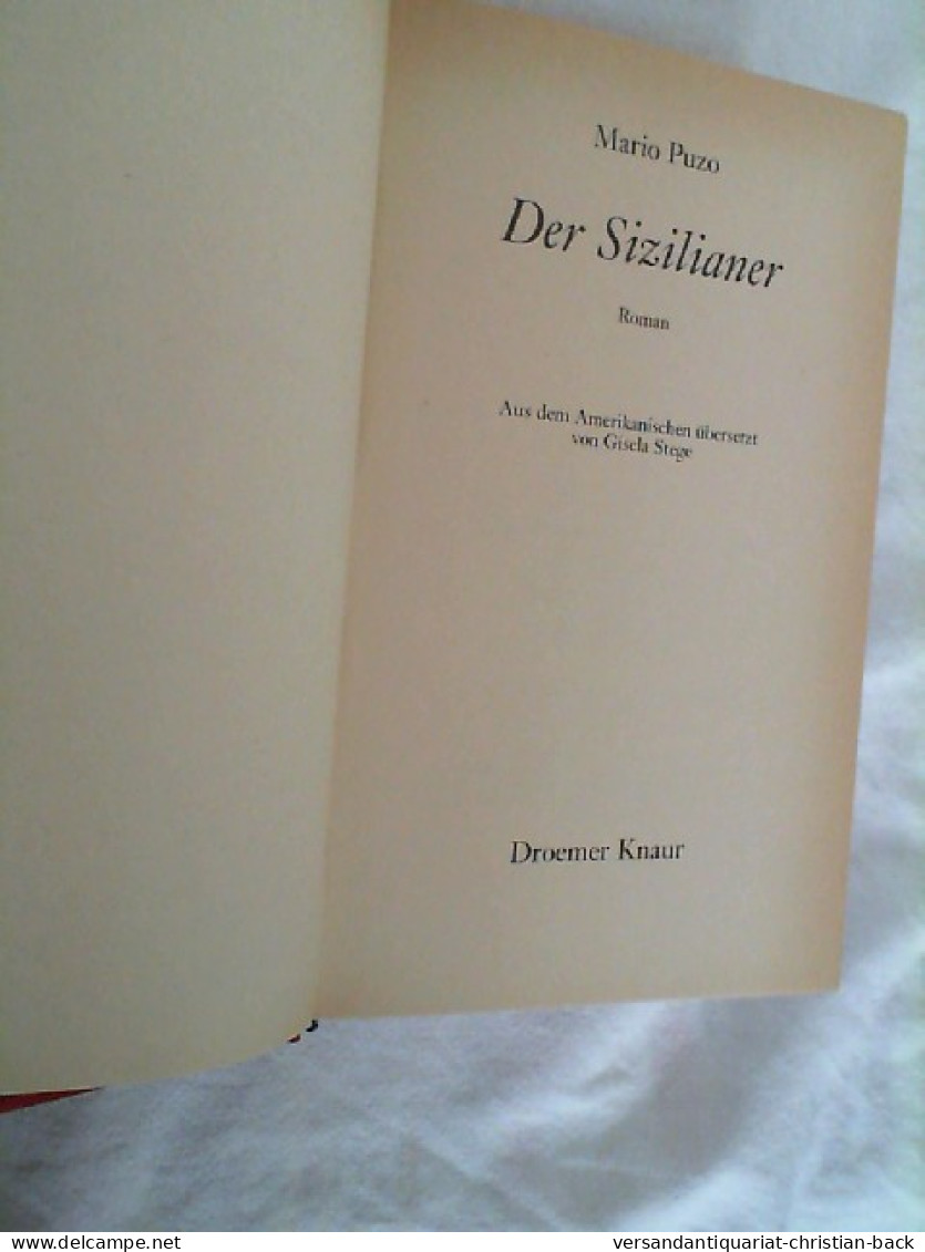 Der Sizilianer : Roman. - Unterhaltungsliteratur