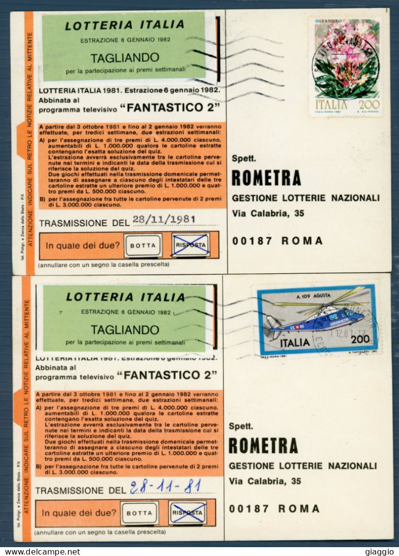 °°° Francobolli N. 4485 - Cartoline Lotteria 4 Pezzi °°° - Collections