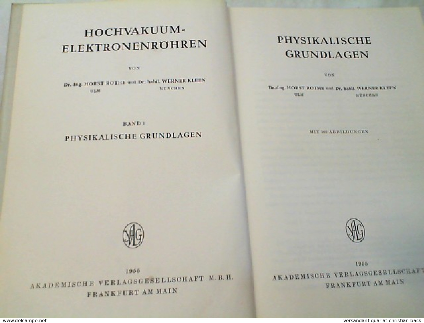 Hochvakuum-Elektronenröhren; Teil: Bd. 1., Physikalische Grundlagen - Autres & Non Classés