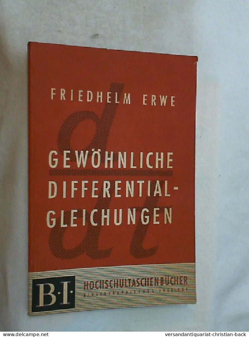 Gewöhnliche Differentialgleichungen. - Technique