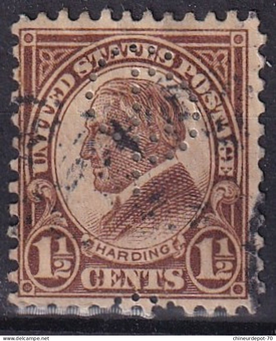 Harding Perforé Perforation - Zähnungen (Perfins)