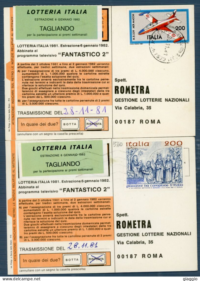 °°° Francobolli N. 4488 - Cartoline Lotteria E Vari 4 Pezzi °°° - Sammlungen