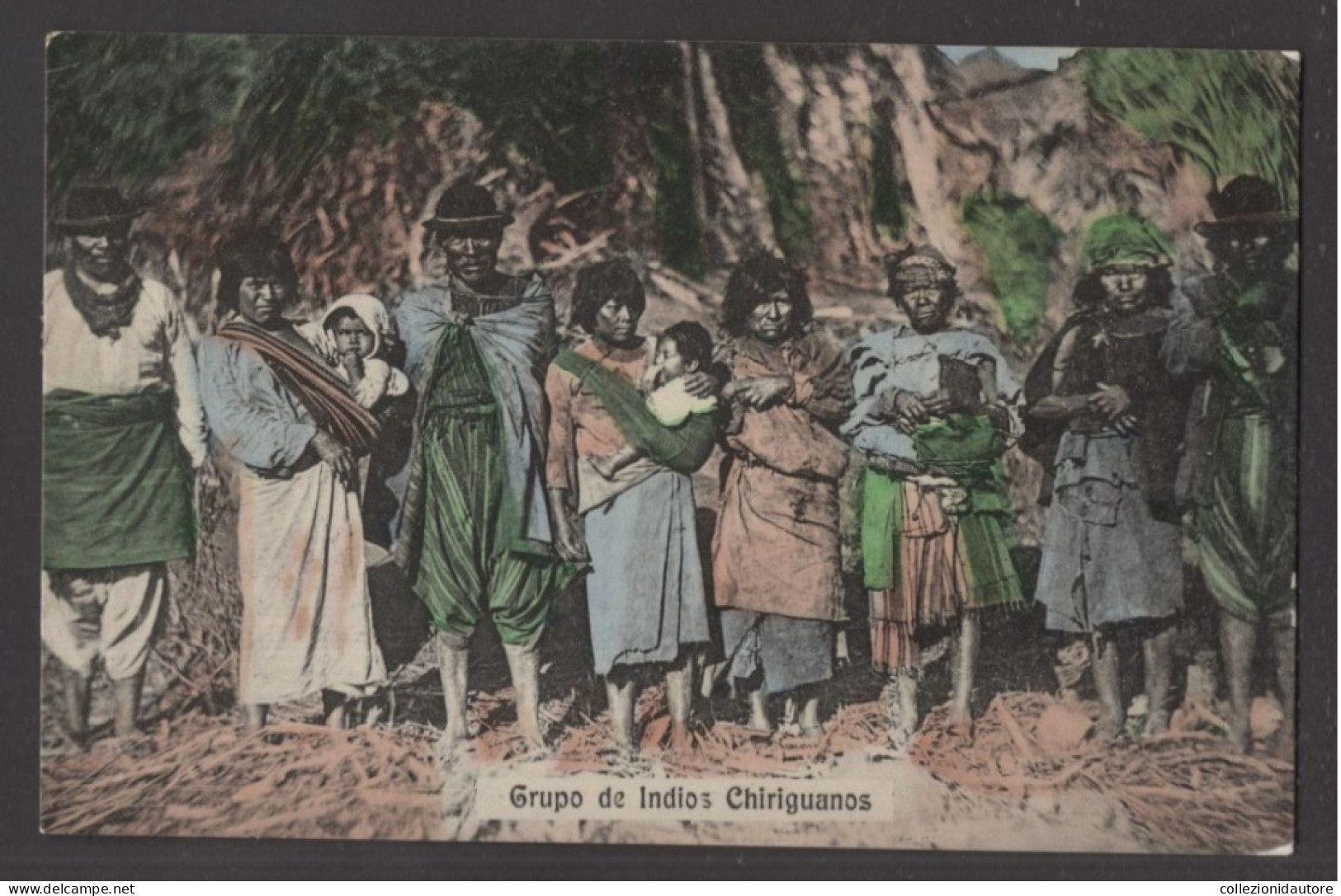 GRUPO DE INDIOS CHIRIGUANOS - CARTOLINA FP SPEDITA NEL 1910 - Argentine