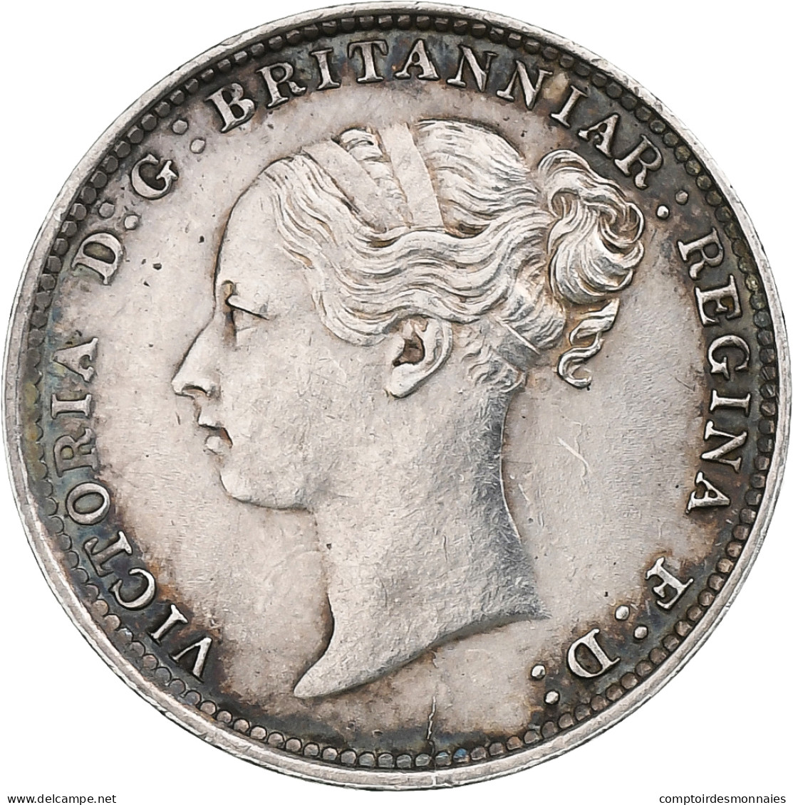 Grande-Bretagne, Victoria, 3 Pence, 1881, Argent, TTB+, KM:730 - F. 3 Pence