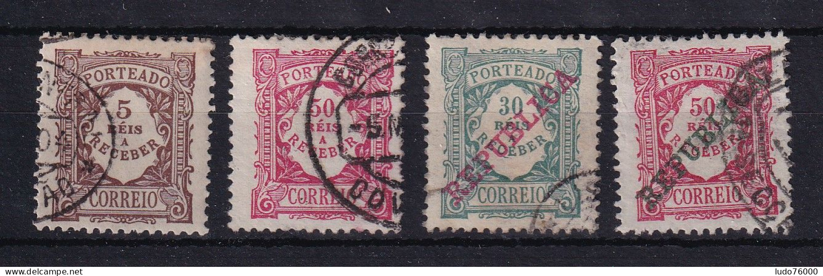 D 750 / PORTUGAL TAXE LOT N° 7/12/17/19 OBL  COTE 11.70€ - Verzamelingen