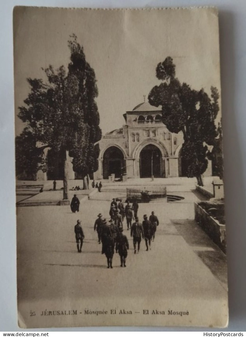 Jerusalem, Al-Aksa-Moschee, El Aksa Mosque, Soldaten, Israel,1930 - Israel