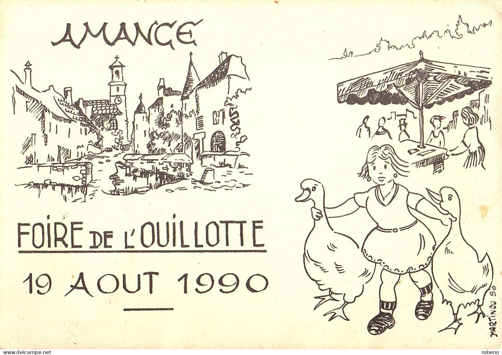 48 AMANCE 1990 FOIRE De L'OUILLOTTE N'a Pas Voyagé - Amance