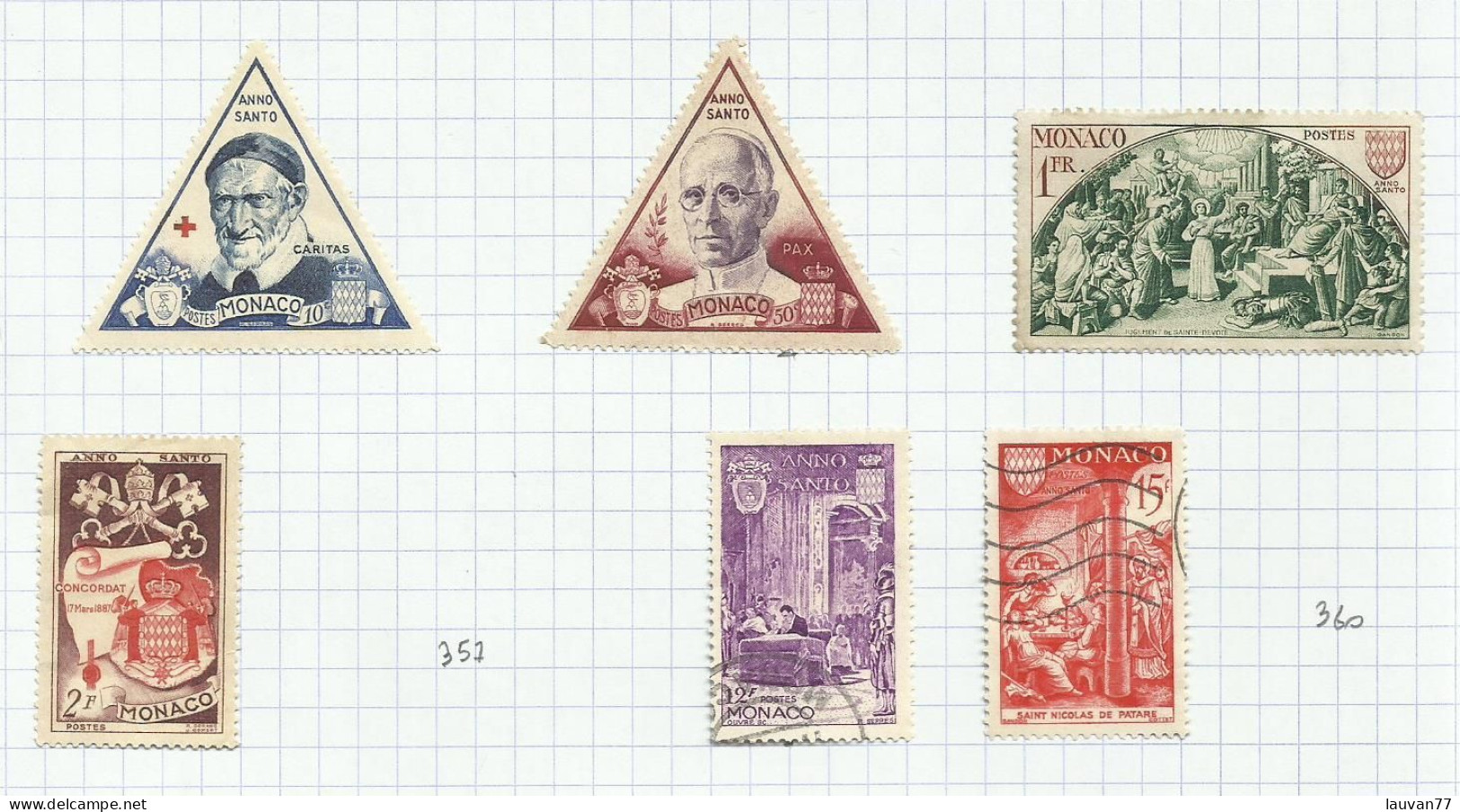 Monaco N°358, 359 Cote 7.40€ (353 à 356 Offerts) - Used Stamps