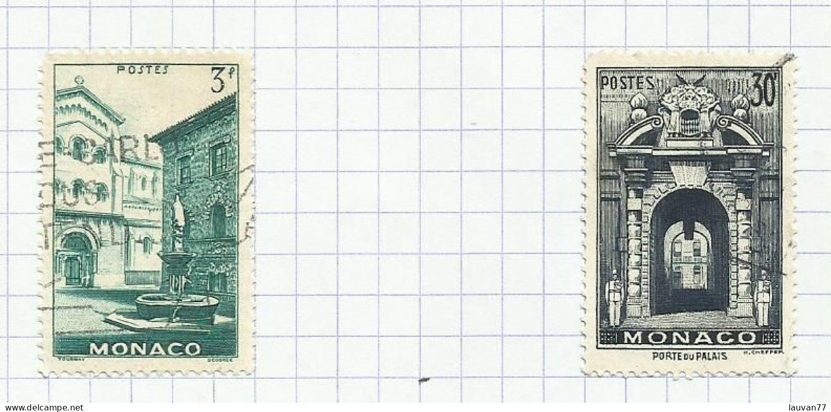 Monaco N°369, 370 Cote 6.30€ - Used Stamps