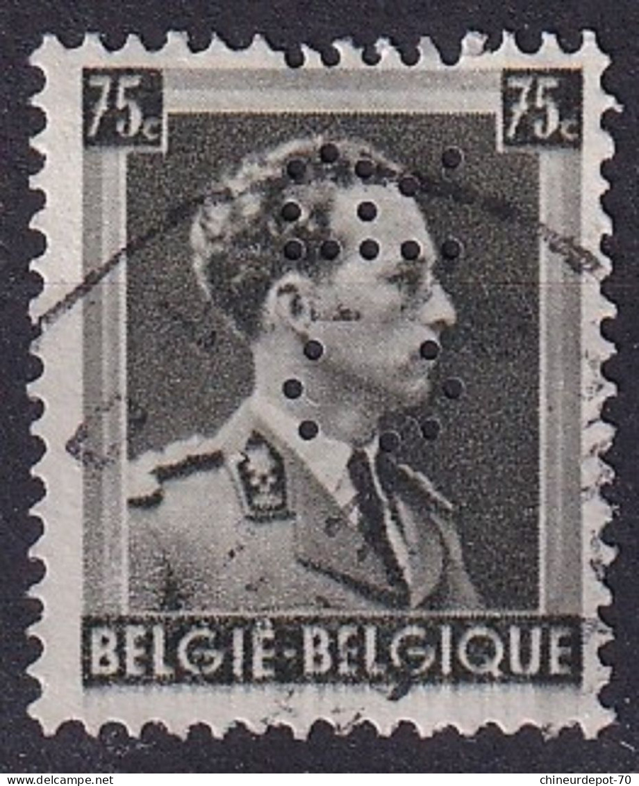 Belgique Roi King Perforé Perforation Léopold III 1938 N° 480 - 1934-51