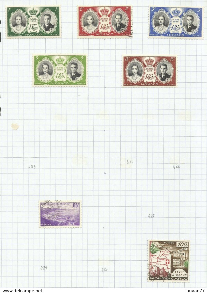 Monaco N°487, 491 Cote 18.80€ (473 à 477 Offerts) - Used Stamps