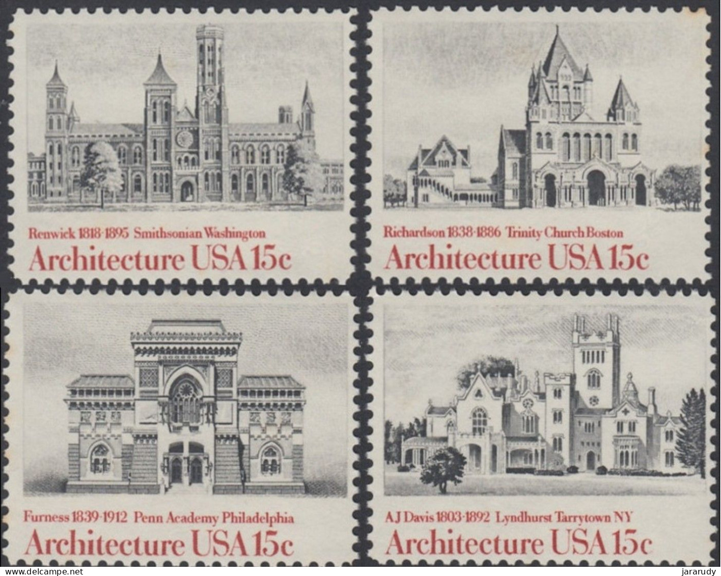 EEUU ARQUITECTURA 1980 Yv 1298/1301 MNH - Unused Stamps