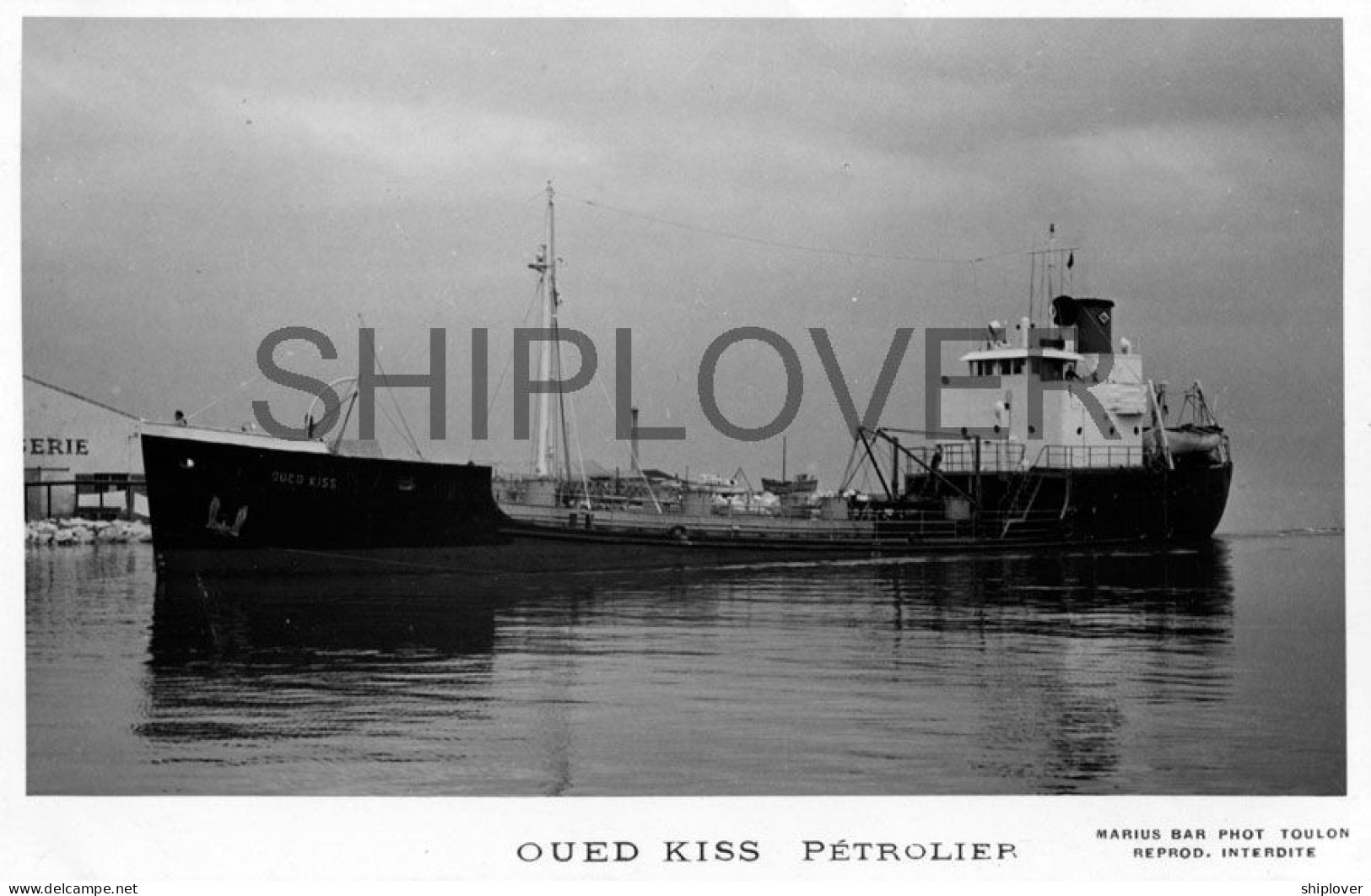 Pétrolier Français OUED KISS - Carte Photo éditions Marius Bar - Bateau/ship/schiff - Tanker