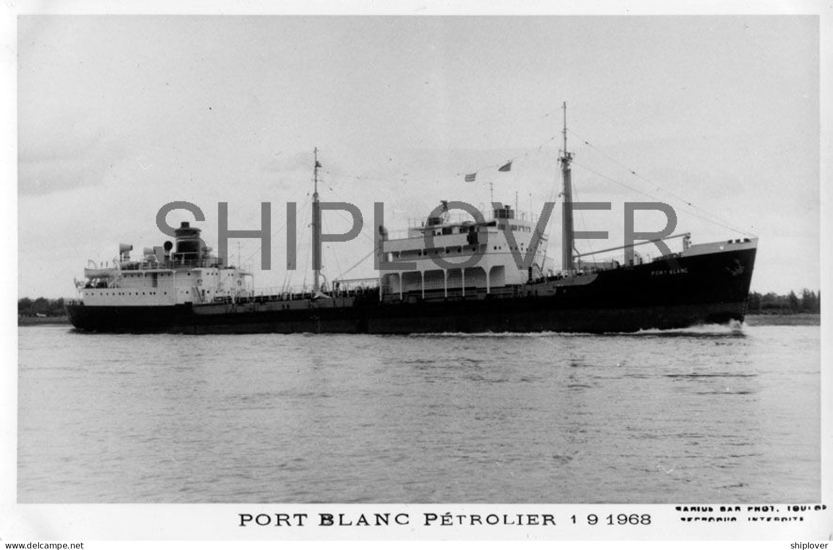 Pétrolier Français PORT BLANC - Carte Photo éditions Marius Bar - Bateau/ship/schiff - Pétroliers